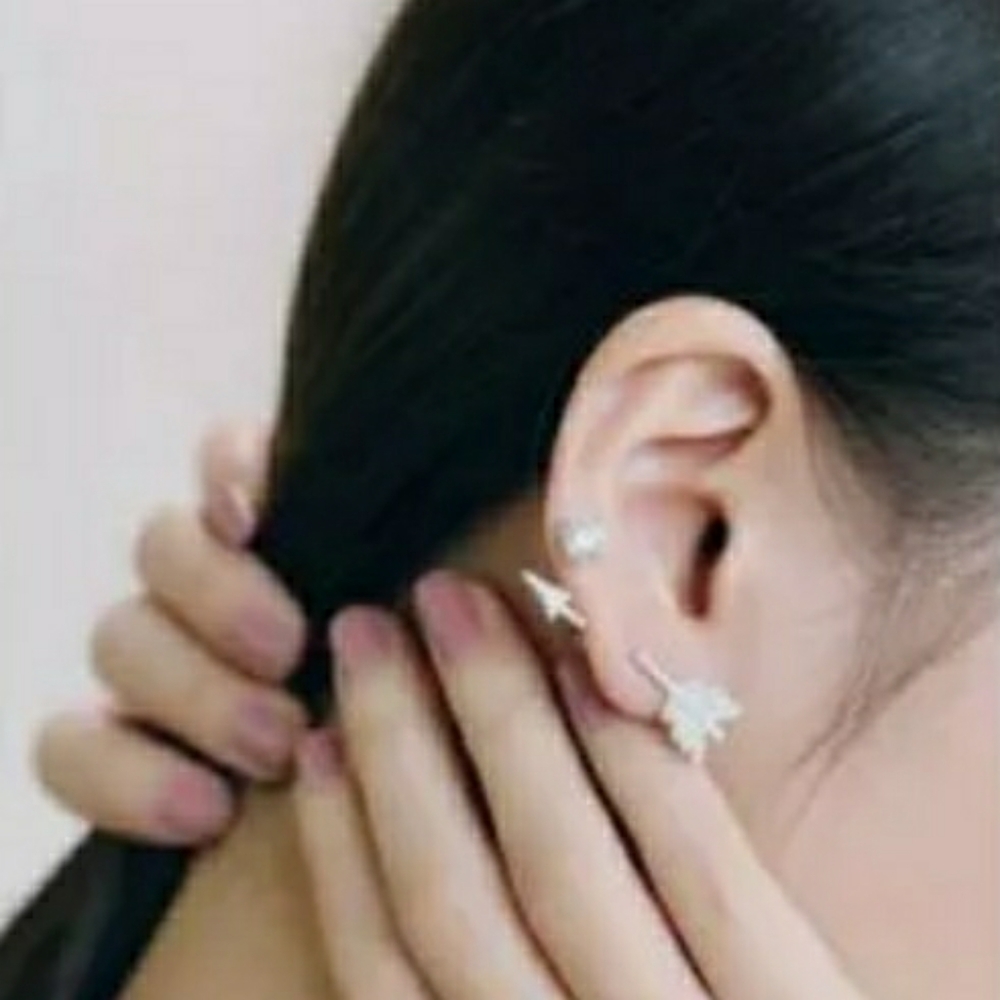 Crystal arrow earring